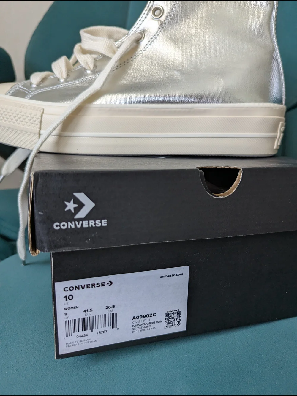Converse Metallic Silver Platforms - Picture 8 of 8
